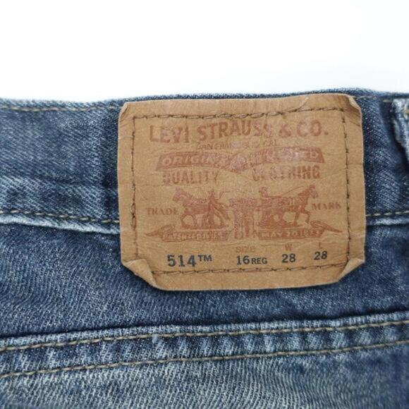 Levi's 514 Jeans Men's 16 Blue Denim 100% Cotton 5-Pockets Slim Straight Leg - Picture 6 of 9